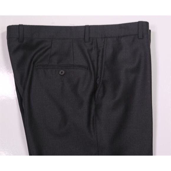 Hickey-Freeman Men's Current Model Charcoal Gray Wool Dress Pants 35x29 - Picture 2 of 6
